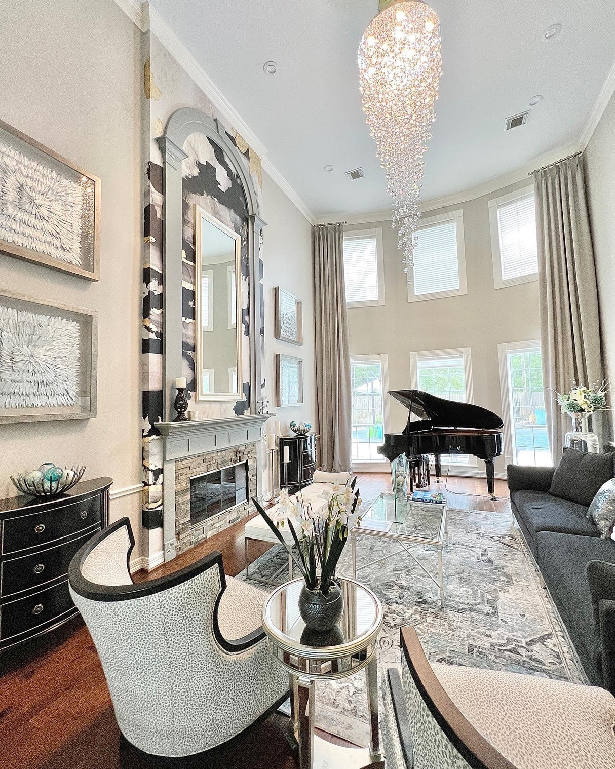Custom oversized wall mural installation