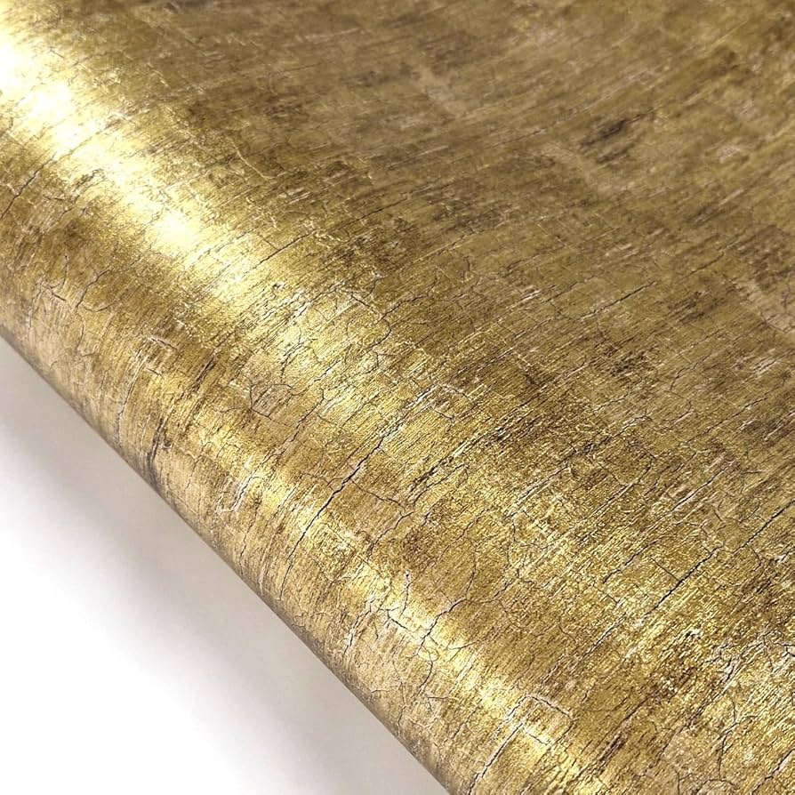 Gold leaf and metallic wallpaper